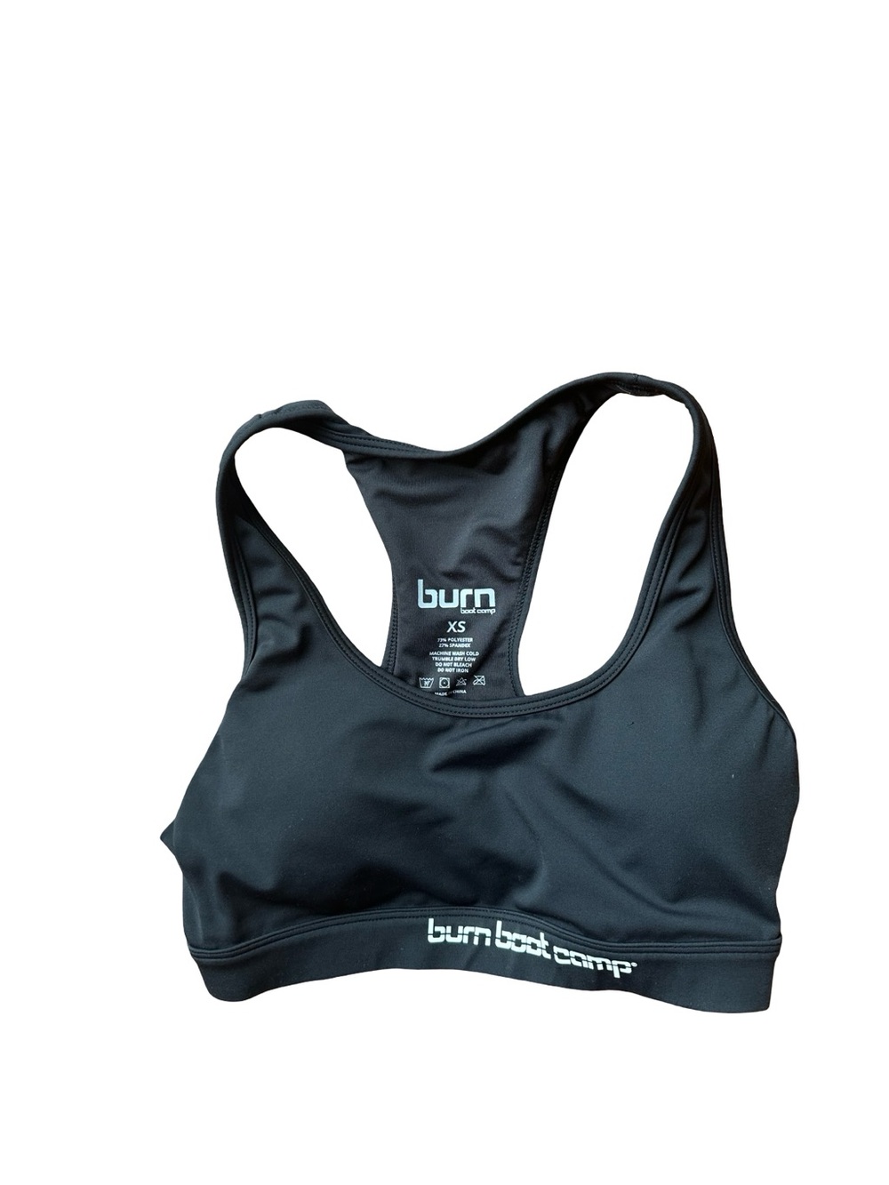 Burn Boot Camp Women's Black Racerback Sports Bra - XS